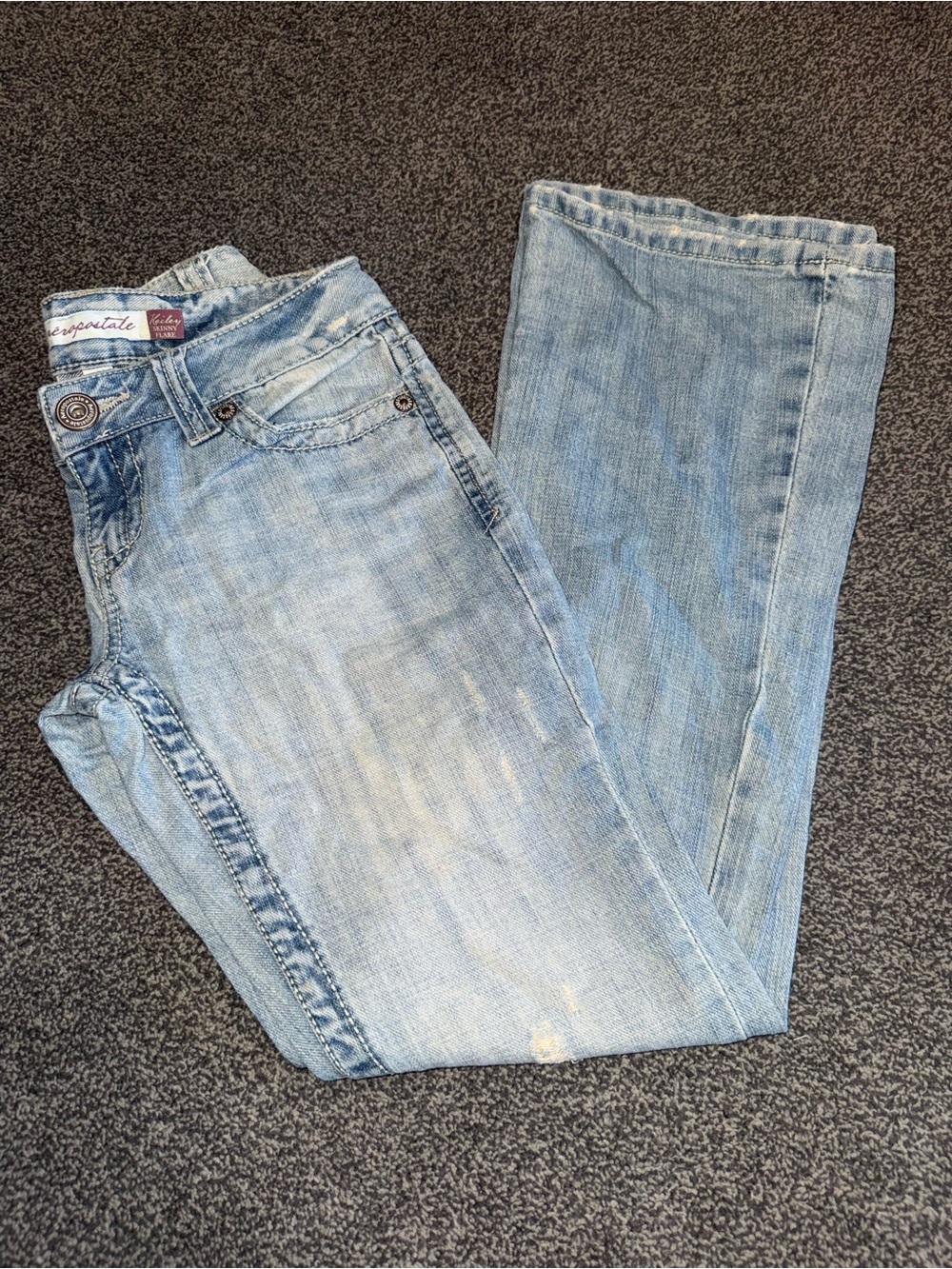 Aeropostale Light Blue Skinny Flare Jeans